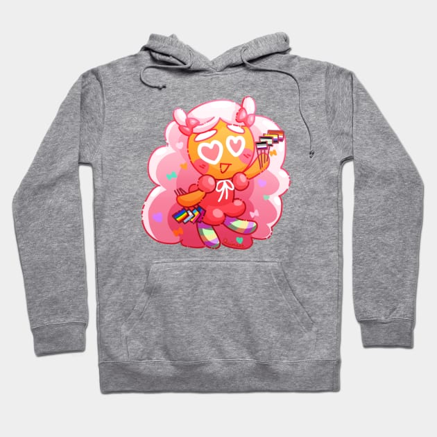 Cotton candy cookie supports you! Hoodie by Quimser